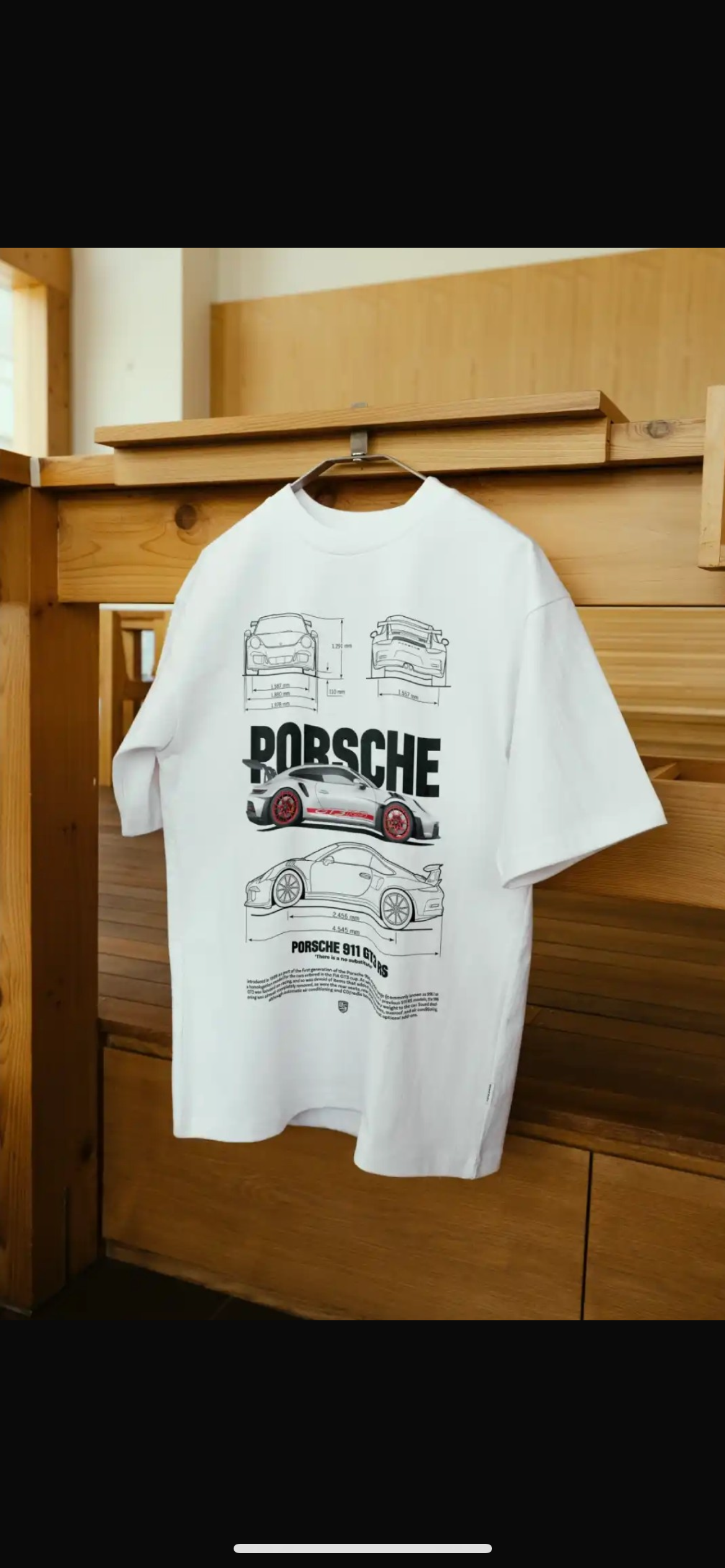 Porsche GT3 rs French terry printed T-shirt 250 gsm with 1 year warranty